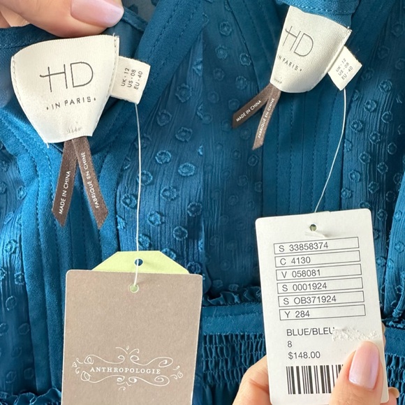 Anthropology HD in Paris Royal Blue Dress Size 8 NWT - Picture 9 of 11